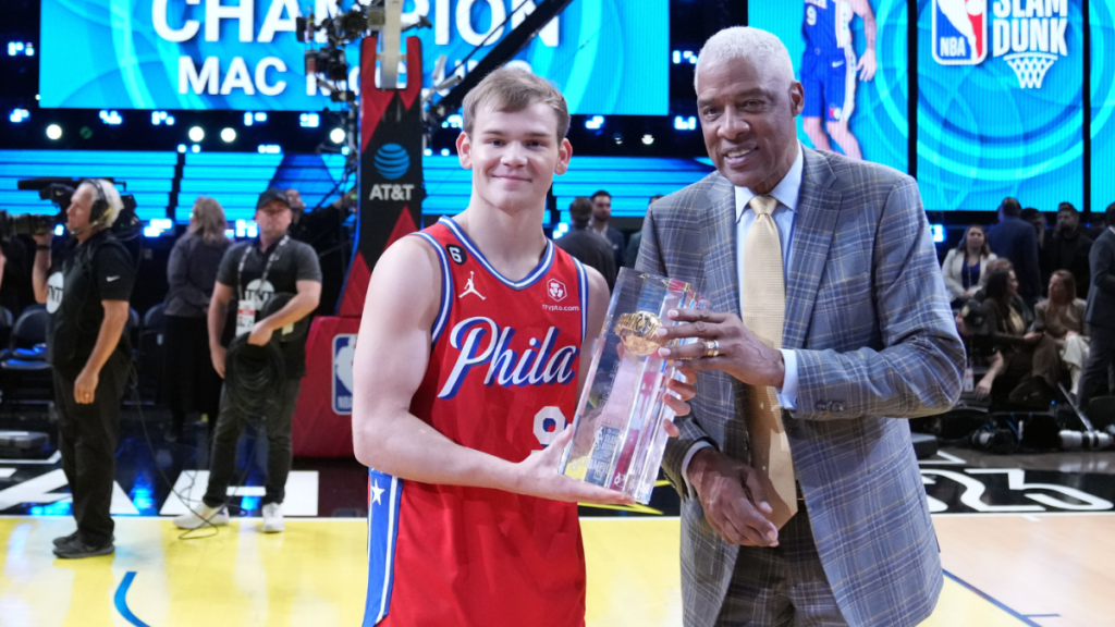 NBA全明星赛,据沙奎尔-奥尼尔和魔术师约翰逊称，麦克朗 "拯救了 "扣篮大赛