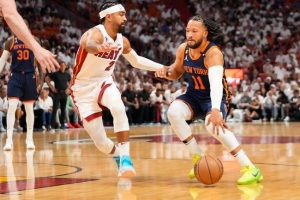 纽约尼克斯队对阵迈阿密热火队 5/8/23--NBA盘口选择和预测